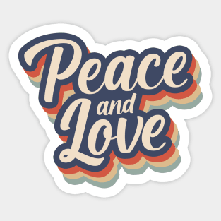 Peace and Love Sticker